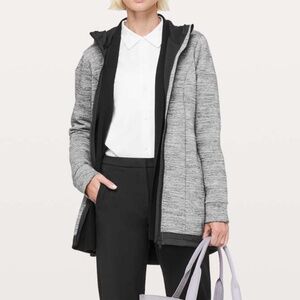 Lululemon Pick Your Path Jacket Heathered Space Dyed Black Slub